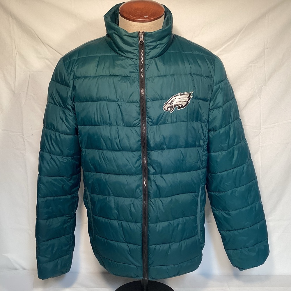 NFL G-III Philadelphia Eagles Green Puffer Jacket Men’s Size Medium